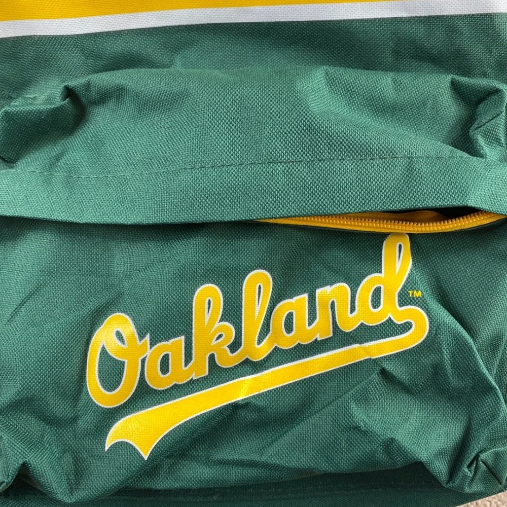 Oakland Athletics MLB Backpack Green Gold Striped Kids School Bag A's‎ Logo